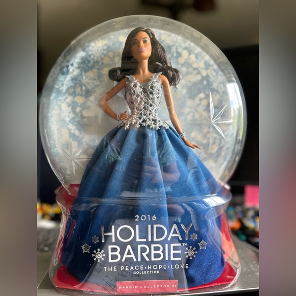 NIP Collectors 2016 Holiday Barbie African American Peace Hope Love